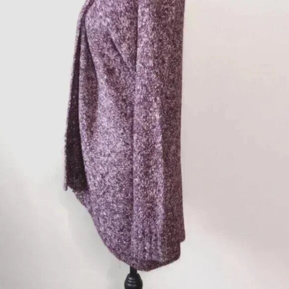 Tommy Bahama Shipley Cardigan Purple L Open Front Cascade Hem Cotton Blend NWT - Picture 5 of 7